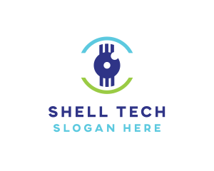 Modern Tech Eye logo design