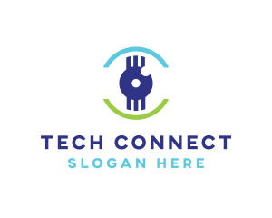 Modern Tech Eye logo design