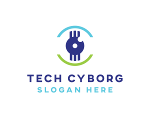 Modern Tech Eye logo design