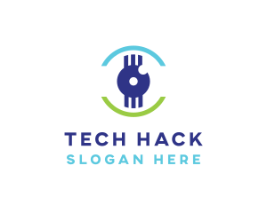 Modern Tech Eye logo design