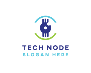 Modern Tech Eye logo design