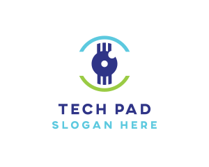 Modern Tech Eye logo design