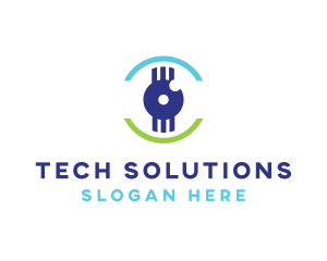 Modern Tech Eye logo design