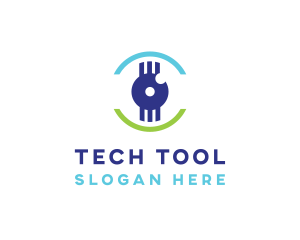 Modern Tech Eye logo design