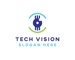 Modern Tech Eye logo design