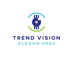 Modern Tech Eye logo design