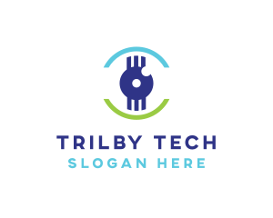 Modern Tech Eye logo design