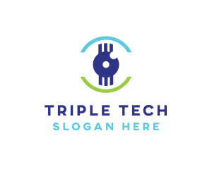 Modern Tech Eye logo design