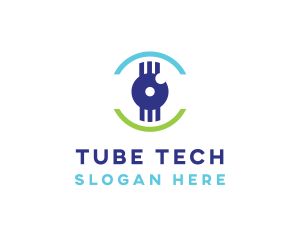 Modern Tech Eye logo design