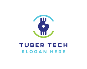 Modern Tech Eye logo design