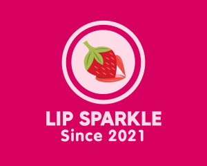 Red Strawberry Lips logo design