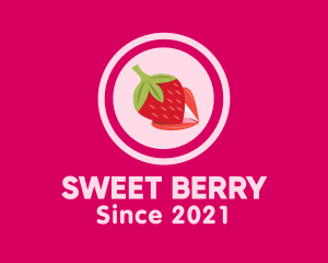 Red Strawberry Lips logo design