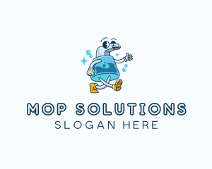 Spray Bottle Disinfection logo design