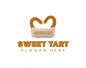 Churros Pastry Dessert logo design