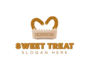 Churros Pastry Dessert logo design