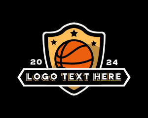 Basketball Sports Shield Tournament Logo