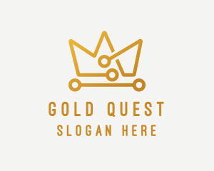 Modern Gold Crown logo design