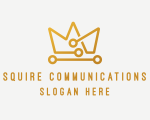 Modern Gold Crown logo design