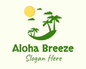 Tropical Beach Island  logo design