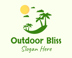 Tropical Beach Island  logo design