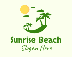 Tropical Beach Island  logo design