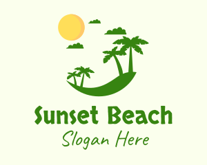 Tropical Beach Island  logo design