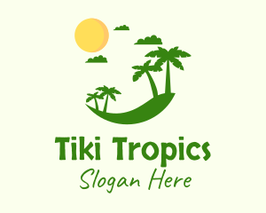 Tropical Beach Island  logo design