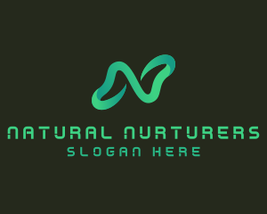 Infinity Loop Letter N  logo design