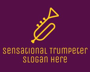 Yellow Minimalist Trumpet logo