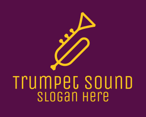 Yellow Minimalist Trumpet logo