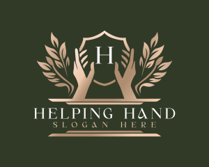 Luxury Wellness Hands logo design