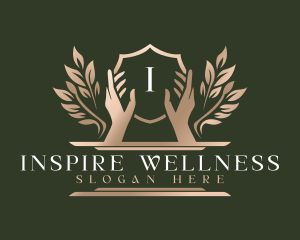 Luxury Wellness Hands logo design