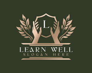 Luxury Wellness Hands logo design