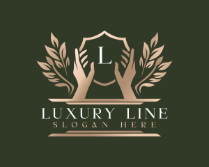 Luxury Wellness Hands logo design