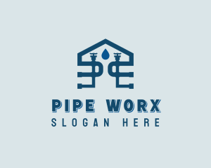 Plumbing Pipe Valve logo design