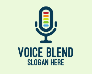 Colorful Podcast Mic logo design