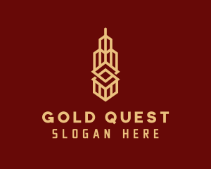 Golden Building Realtor logo design