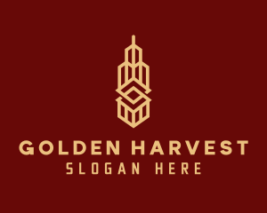 Golden Building Realtor logo design