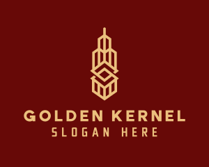 Golden Building Realtor logo design