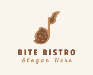 Brown Cookie Musical Note logo