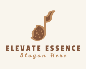 Brown Cookie Musical Note logo