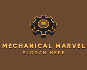 Cogwheel Mechanic Repair logo design