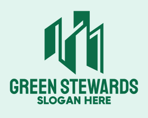 Green Tower Buildings logo design