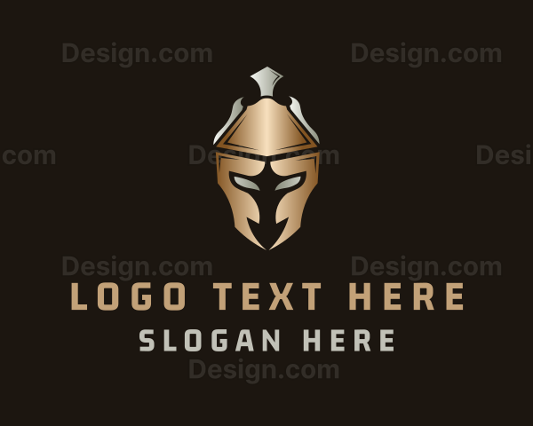 Gold Silver Gladiator Helmet Logo