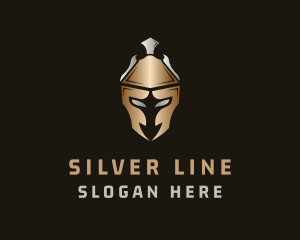 Gold Silver Gladiator Helmet logo