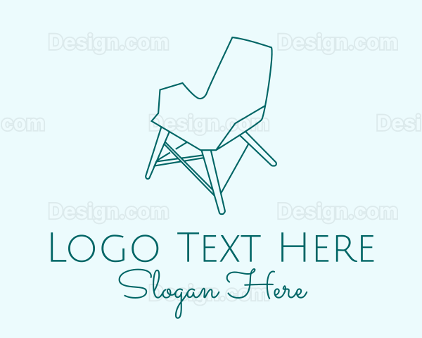 Blue Furniture Chair Logo