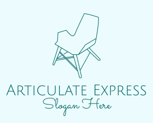 Blue Furniture Chair  logo design