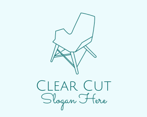 Blue Furniture Chair  logo design