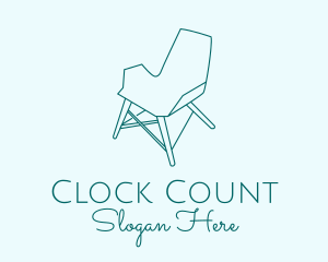 Blue Furniture Chair  logo design