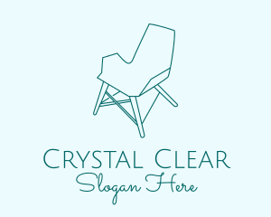 Blue Furniture Chair  logo design